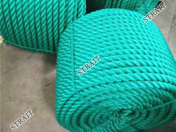 High strength UV resistant polyethylene rope (three strands)